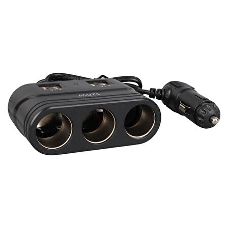 Olesson 1678 12-24v 4 Usb Girişli 120w 80cm Kablolu 3'lü Araç Çakmak Çoklayıcı