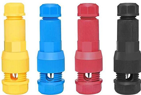 Powermaster Pm-25898 Su Geçirmez 1 Pin Konnektör Karışık Renk 1 Adet