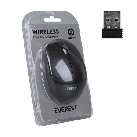 Everest SMW-88 Kablosuz USB Mouse Siyah