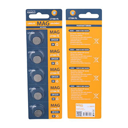 Mag Batteries Mg-1225 Cr1225 3 Volt Lityum Pil