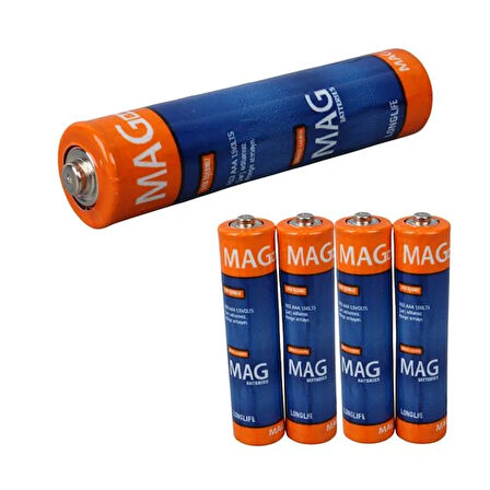 Mag Batteries Mg-26172 Karbon Çinko Aaa 60'lı Paket İnce Kalem Kumanda Pili Aaa,r03 Um-3