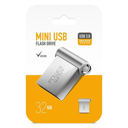 Powerway Mini 32 GB USB 3.0 Metal Flash Bellek