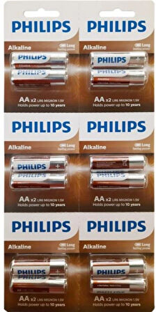 Philips Lr6a12s/10 Alkaline Pil Aa 12li 6x2