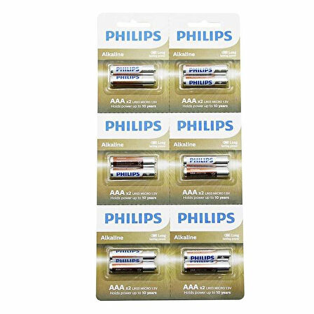Philips Lr03a12s/10 Alkaline Pil Aaa 12li 6x2
