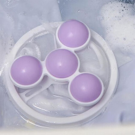 Sunup Sn-26621 Çok Fonksiyonlu Çamaşır Makinesi İçin Yıkanabilir Mor Toz Tüy Toplayıcı Standart