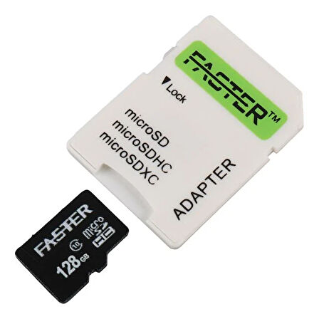 Faster 128 Gb Uhs-ı U1 Sınıf 10 Micro Sdhc Hafıza Kartı