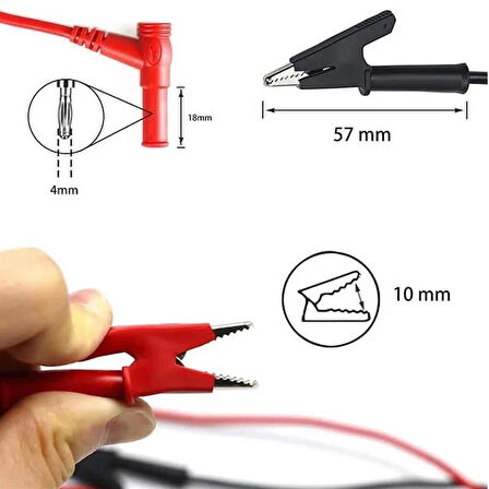 Powermaster Pm-27080 Krokodil Uçlu Ölçü Aleti Probu