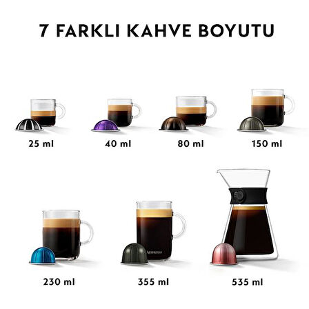 Nespresso XN910B Vertuo Next Kapsül Kahve Makinesi Açık Gri