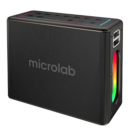 Microlab M60 Vega 15000 mAh 100 W Wireless Mikrofonlu Bluetooth Hoparlör Siyah