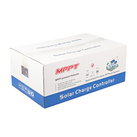 Sunsolar Mpk100 Mppt Solar Şarj Kontrol Cihazı 100a 12v/24v/36v/48v Otomatik 250v Maksimum Pv Lcd Ekranlı Rs485 Portlu