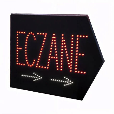 Powermaster Pm-28338 Eczane Smd Led Tabelası Sağ Ok Yönlü Kırmızı-beyaz Suya Dayanıklı 345x465mm