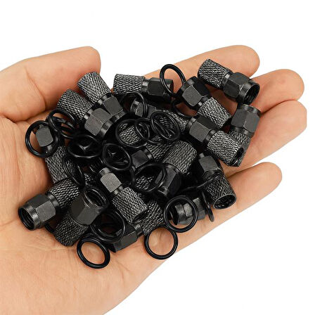 Fully E-325 Siyah Contalı Rg6/u6 22mm 1.kalite F Konnektör 100'lü Poşet