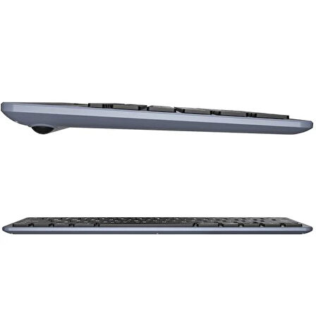 Lecoo BK100 Kablosuz Bluetooth Şarj Edilebilir Çoklu Cihaz Uyumlu Türkçe Q Klavye Gri