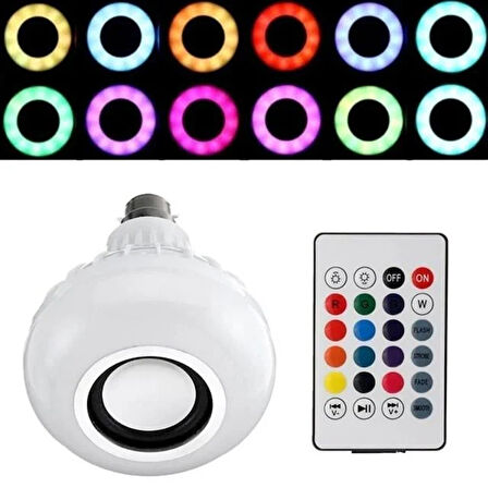 Ledx Al-spkr Kumandalı Bluetooth Hoparlör Ampul 500 Lümen Rgb Ledli E27 Lamba