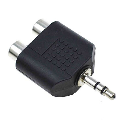 3.5 Mm St Erkek / 2Rca Dişi Çevirici Jack