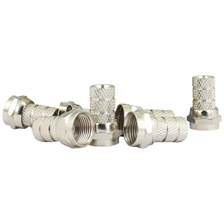 F Konnektör Rg58 Mini Kablo için İnce 100lü Paket Powermaster