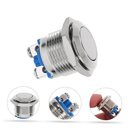 Ic 182 D98 Buton Metal Düz 19mm Pbs28b 2