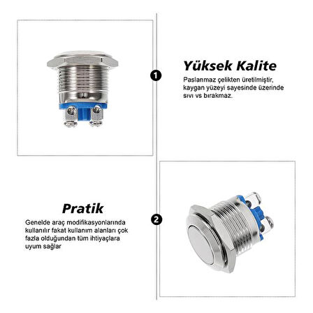 Ic 182 D98 Buton Metal Düz 19mm Pbs28b 2