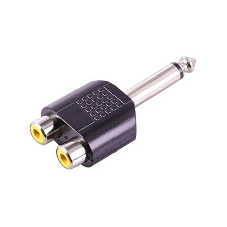 6.3 Mm Mono Erkek / 2 Rca Dişi Çevirici Jack