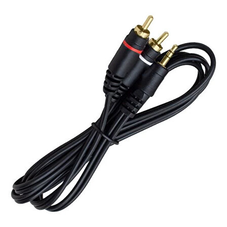 Powermaster Pm-4283 2 Rca Erkek + 3.5 Mm Stereo Erkek 1.5 Metre 1