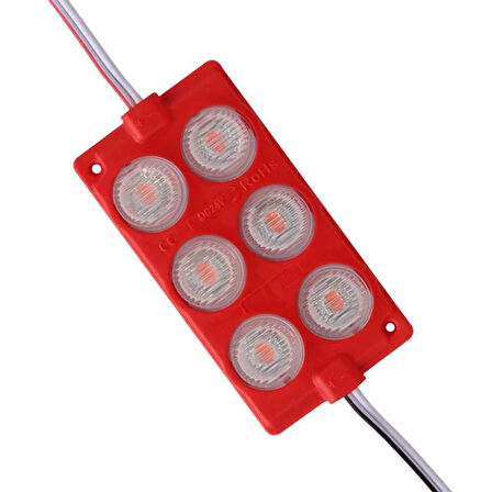 Powermaster 24 Volt 3 Watt Kırmızı 3030 Cob Modül Led 75 40