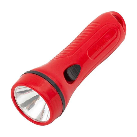 POWERMASTER YAJIA YL-1208 1W LEDLİ PİLLİ EL FENERİ Kırmızı