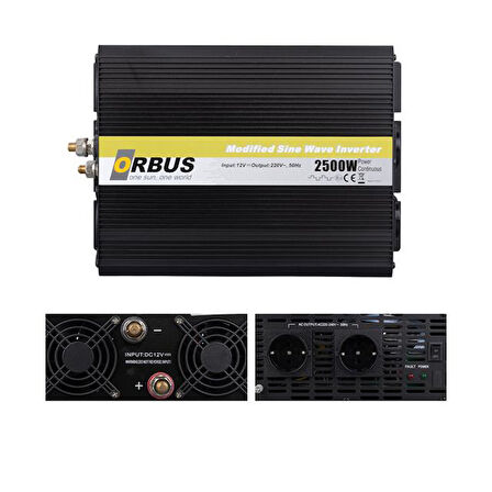Orbus Ms12-2500 12 Volt 2500 Watt Modified Sinus İnverter