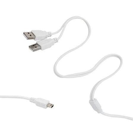 USB 2 X Erkek-Mini USB 5 Pin (2.0V) 1.5 Metre Kablo