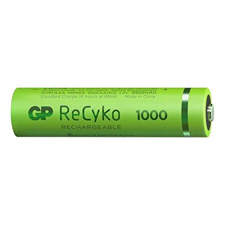 Gp Recyko 950 Mah R03 Aaa Şarjlı 2Li Pil Gp100Aaahce-2Eb2 Gprhc1