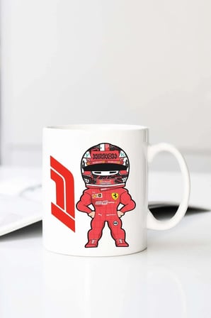 F1 Formula Ferrari Baskılı 330 ml Porselen Kupa Bardak (123460-3)