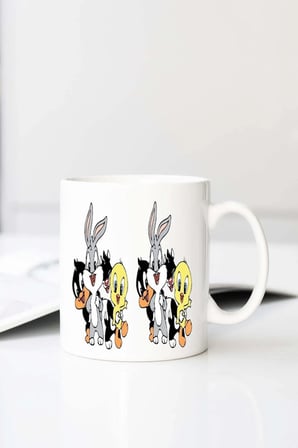 Disney Baskılı 330 ml Porselen Kupa Bardak (123464-3)
