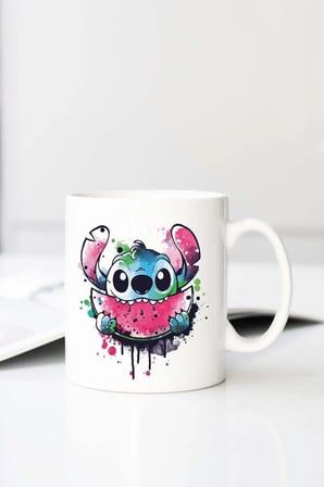 Gala Disney Lilo 3 Baskılı 330 ml Porselen Kupa Bardak (123465-4)