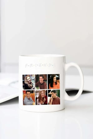 Friends Baskılı 330 ml Porselen Kupa Bardak (123470-1)