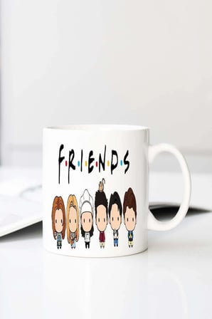 Friends3123 Baskılı 330 ml Porselen Kupa Bardak (123471-3)