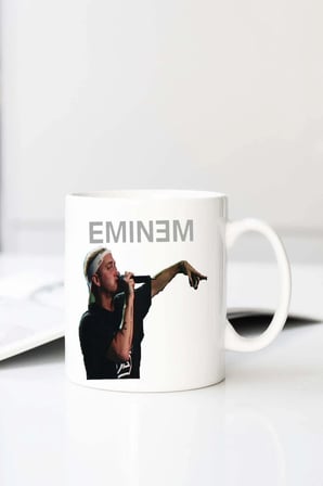 Eminem Baskılı 330 ml Porselen Kupa Bardak (123474-1)