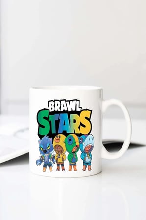 Gala Brawl Stars Leon Quattro Baskılı 330 ml Porselen Kupa Bardak (123488-2)