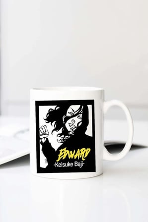Edward Baji Baskılı 330 ml Porselen Kupa Bardak (123500-2)