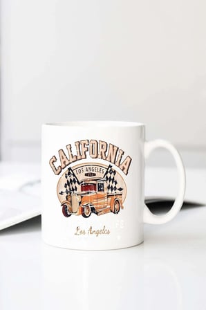 Ezwear Slogan Car Print Drop Shoulder Pullover Adr Shen 581 Baskılı 330 ml Porselen Kupa Bardak (123
