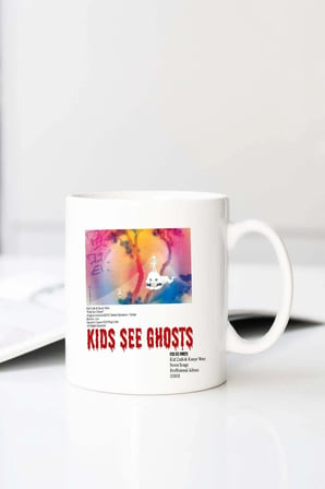 Gost Kanye West Bask Baskılı 330 ml Porselen Kupa Bardak (123526-2)