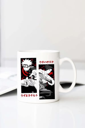 Galashop Naruto Sasuke Anime Baskılı 330 ml Porselen Kupa Bardak (123527-1)