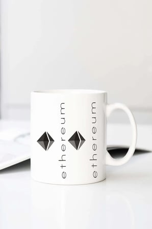 Etheryum Baskılı 330 ml Porselen Kupa Bardak (123619-1)