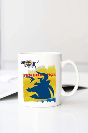 Fenerbah E Bo A Baskılı 330 ml Porselen Kupa Bardak (123672-1)