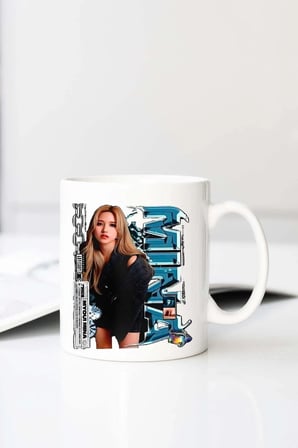 Gala M Na Tw Ce Kpop Vintage S Baskılı 330 ml Porselen Kupa Bardak (123752-1)