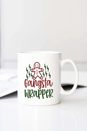 Gangsta Wrapper 01 Baskılı 330 ml Porselen Kupa Bardak (123759-1)