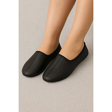 Yumuşak Deri Konfor Mes Ayakkabı – Günlük, İbadet ve Spor Kullanımına Uygun Hafif Tasarım