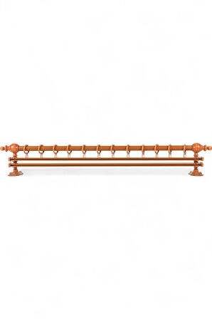 Ahşap Rustik Perde Askısı - Çift Raylı