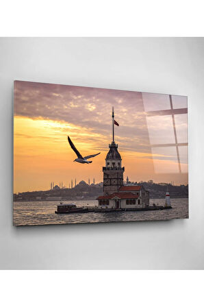 Kız Kulesi Cam Tablo, Dekoratif Cam Tablo