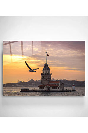 Kız Kulesi Cam Tablo, Dekoratif Cam Tablo