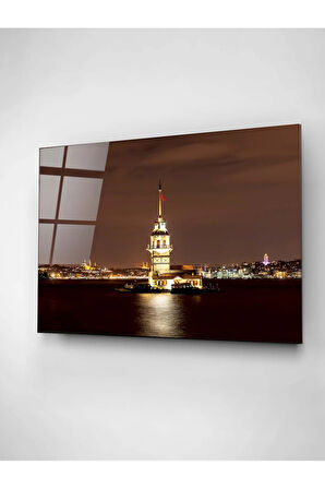 Kız Kulesi Cam Tablo, Dekoratif Cam Tablo
