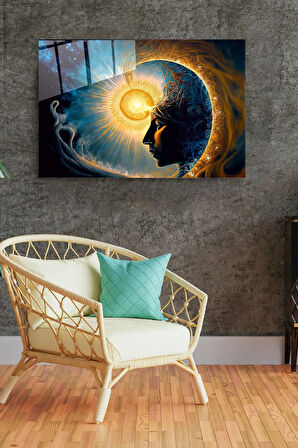 Mistik Enerji Cam Tablo, Dekoratif Cam Tablo